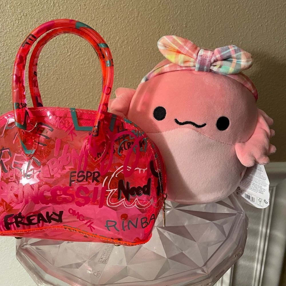 Hello 3 AM PVC Graffiti Purse & Lady Kraken Squishmallow Great Gifts NWT!